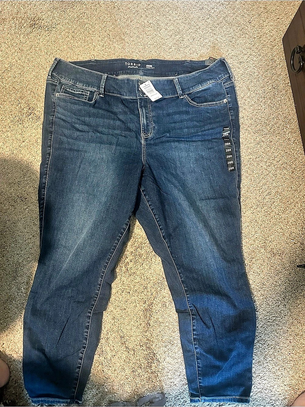 TORRID Jeggings Super Soft High Rise Jean Skinny Jeans Blue Waist 28